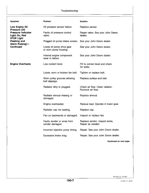 John Deere 670B and 672B Motor Graders (SN: up to 530953) Operators Manual (OMT123951)