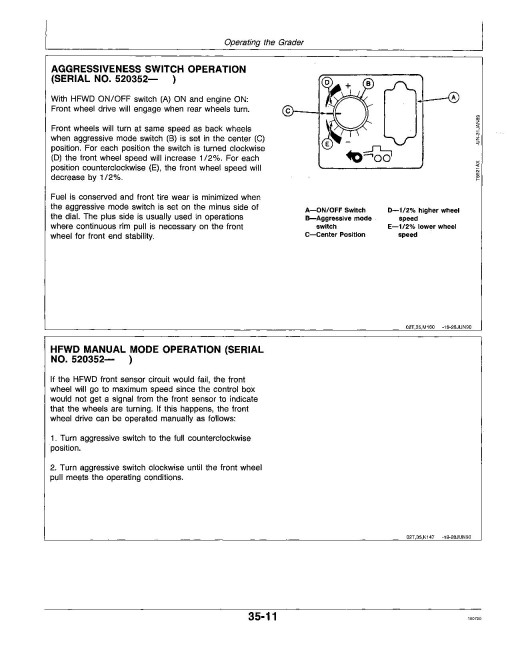 John Deere 770B, 770BH, 772B and 772BH Motor Graders (SN: 530594 - 538882) Operators Manual (OMT131680)