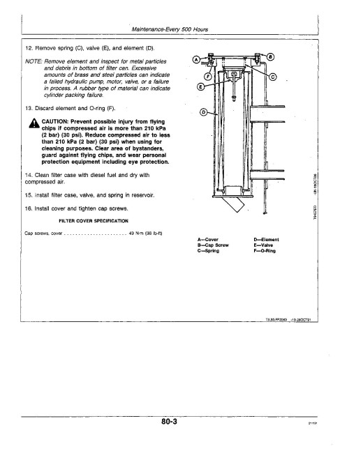 John Deere 490E Crawler Excavators (SN: up to 024999) Operators Manual (OMT138805)
