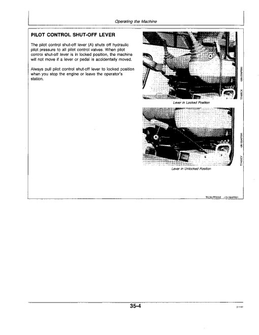 John Deere 490E Crawler Excavators (SN: up to 024999) Operators Manual (OMT138805)