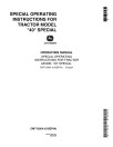 John Deere 40 Special Tractors (North America) set of Operators Manuals (OMT13954)