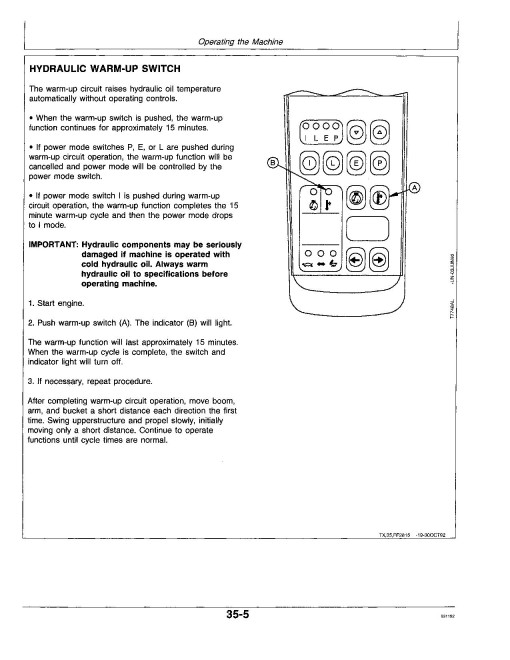 John Deere 190E Crawler Excavators Operators Manual (OMT145812)