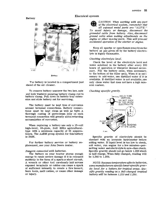 John Deere 1010 Gasoline Wheel Tractors (SN: up to 031000) (North America) Operators Manual (OMT15504)