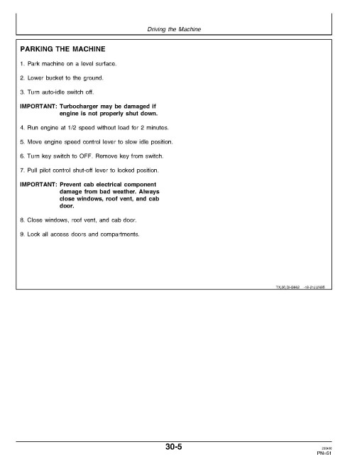 John Deere 792DLC Crawler Excavators Operators Manual (OMT155285)