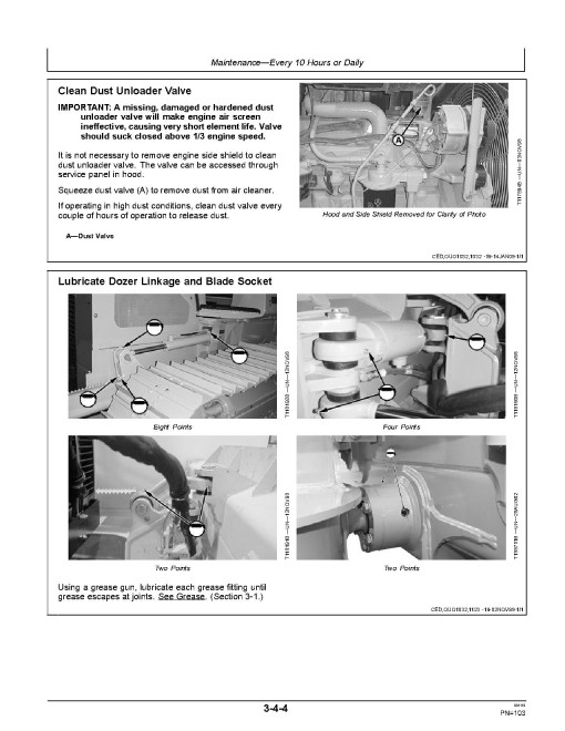 John Deere 450H, 550H and 650H Crawler Dozers Operators Manual (OMT182515)