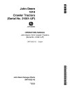John Deere 1010 Diesel and Gasoline Crawler Tractors (SN:31001-42000) Operators Manual (OMT18525)