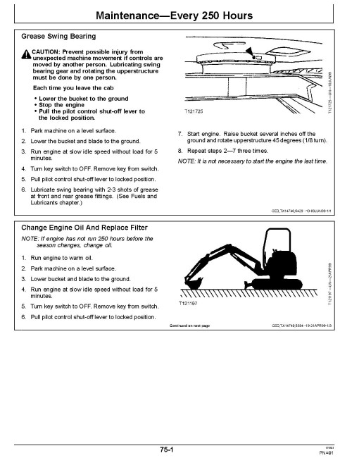 John Deere 50 ZTS Compact Excavators Operators Manual (OMT185900)