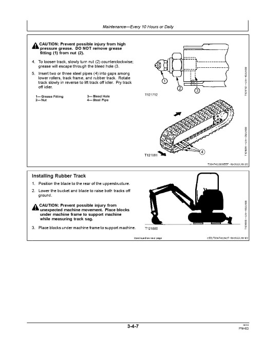 John Deere 27C ZTS and 35C ZTS Compact Excavators Operators Manual (OMT190898)