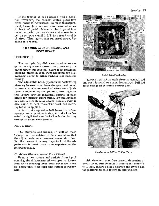 John Deere 1010 Diesel and Gasoline Crawler Tractors (SN: from 42001) Operators Manual (OMT19258)