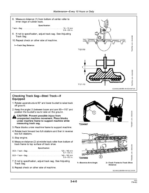 John Deere 35D and 50D Compact Excavators Operators Manual (OMT209413)