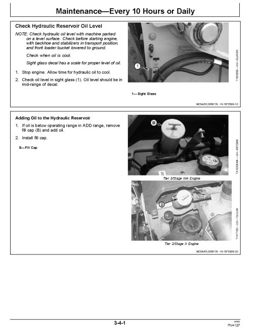 John Deere 410J Backhoe Loaders Operators Manual (OMT211053)