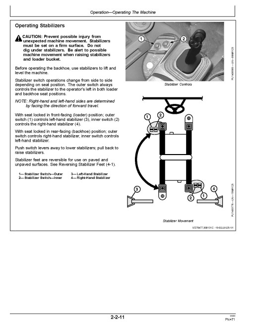 John Deere 310SJ and 410J Backhoe Loaders w.Total Machine Control (TMC) Operators Manual (OMT219550)
