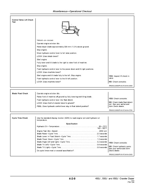 John Deere 450J (SN: 159987 - 216242), 550J and 650J (SN. from 159987) Crawler Dozers Operators Manual (OMT227285)