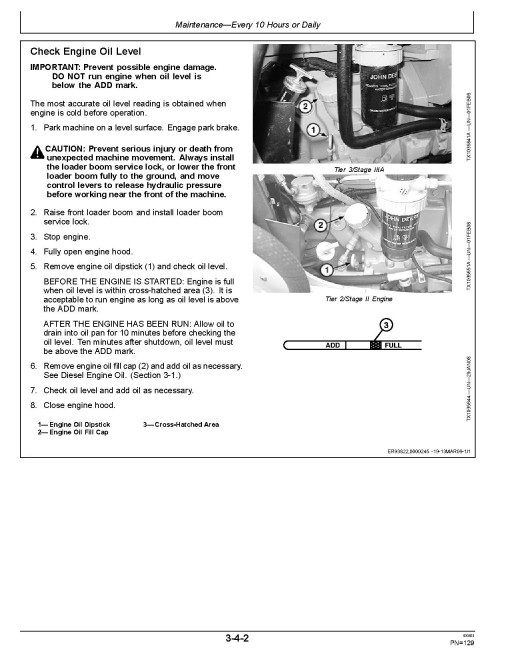 John Deere 315SJ Backhoe Loaders with 4045HT054 and 4045TT094 Engines Operators Manual (OMT228609)