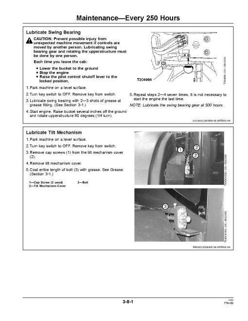 John Deere 60D Compact Excavators Operators Manual (OMT244925)