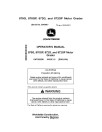 John Deere 870G, 870GP, 872G and 872GP Motor Graders w.6090HDW11 engine (SN: from 634380) Operators Manual (OMT262281)