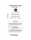 John Deere 310K (PIN from 1T0310KX_ _E 219607) Backhoe Loaders Operators Manual (OMT281948)