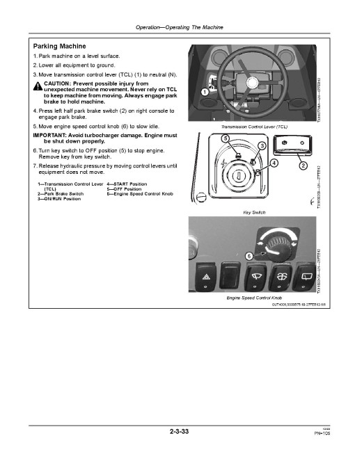 John Deere 310K (PIN from 1T0310KX_ _E 219607) Backhoe Loaders Operators Manual (OMT281948)