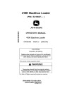 John Deere 410K (PIN from 1T0410KX_ _E 219607) Backhoe Loaders Operators Manual (OMT281952)