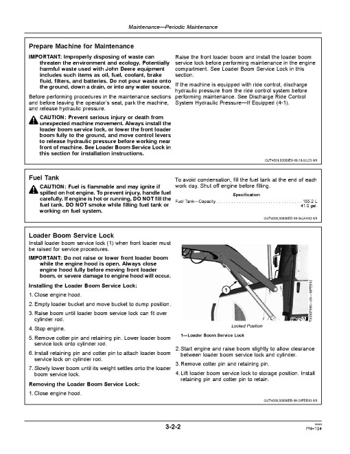 John Deere 410K (PIN from 1T0410KX_ _E 219607) Backhoe Loaders Operators Manual (OMT281952)