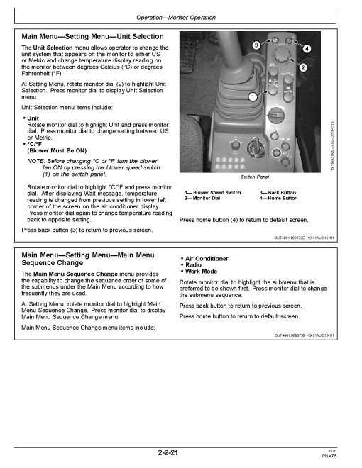 John Deere 470GLC Crawler Excavators (SN. from E470001) Operators Manual (OMT293261)