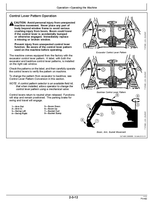 John Deere 870GLC Crawler Excavators (SN. from E870001) Operators Manual (OMT293267)