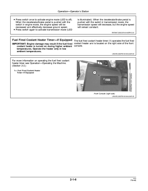 John Deere 750K Crawler Dozers (SN: E216966 - 270478) Operators Manual (OMT298956)