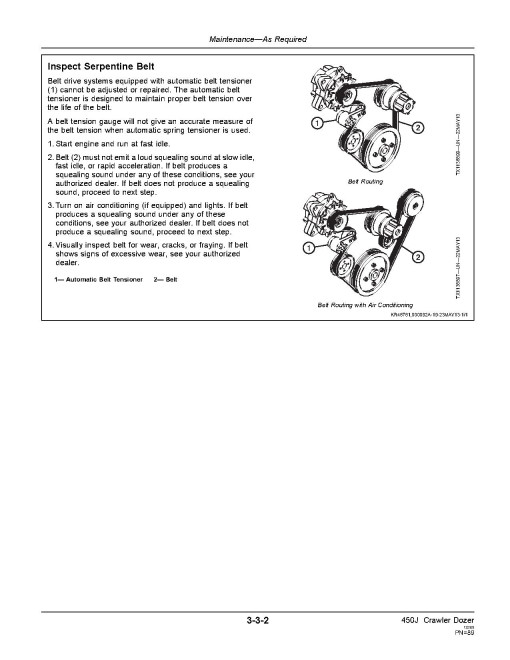 John Deere 450J Crawler Dozers (SN: from 216243) Operators Manual (OMT302214)