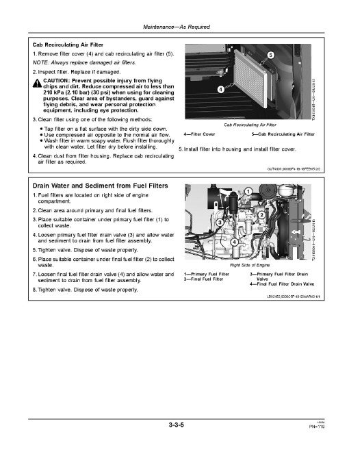John Deere 325K (SN: C219607-234969) Backhoe Loaders Operators Manual (OMT304358)