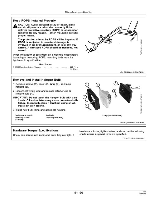 John Deere 325K (SN: C219607-234969) Backhoe Loaders Operators Manual (OMT304358)