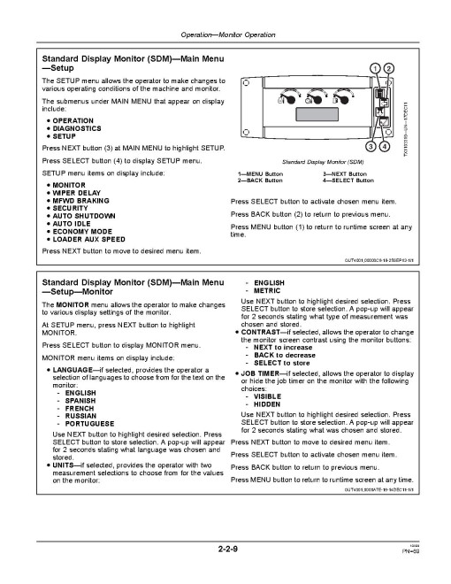 John Deere 315SK (SN from C219607, D229820) Backhoe Loaders Operators Manual (OMT305682)
