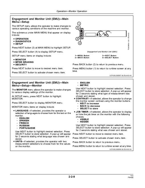 John Deere 310K (SN from C219607, D219607) Backhoe Loaders Operators Manual (OMT305688)