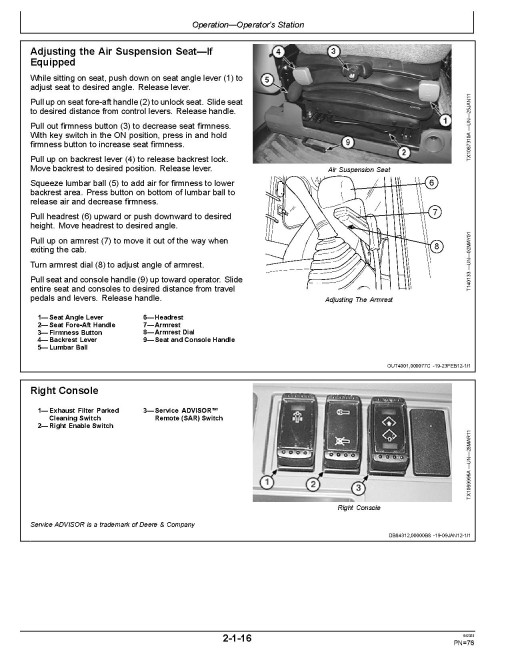 John Deere 160GLC (SN: from E055001) and 180GLC (SN: from E020001) Crawler Excavators Operators Manual (OMT306200)