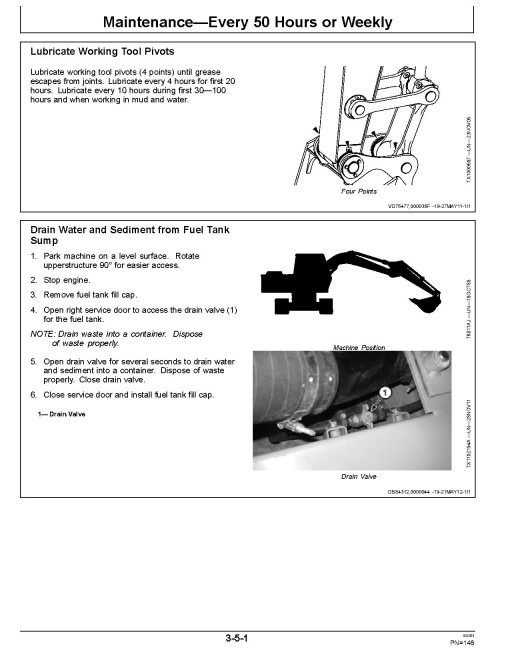John Deere 160GLC (SN.from D055001), 180GLC (SN.from D020001), PIN prefix 1FF, Crawler Excavators Operators Manual (OMT308595)