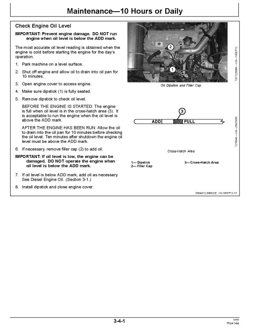 John Deere 130G Crawler Excavators (PIN: from 1FF130GX_ _D040001) Operators Manual (OMT308597)