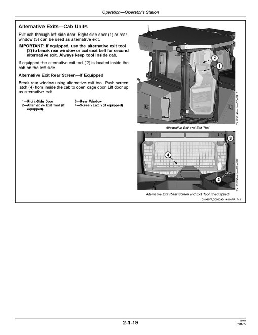 John Deere 1050K Crawler Dozers (SN. from C268234) Operators Manual (OMT312939X19)
