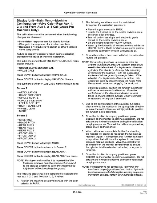 John Deere 870G, 870GP, 872G and 872GP Motor Graders (SN. from F656526) Operators Manual (OMT314826)
