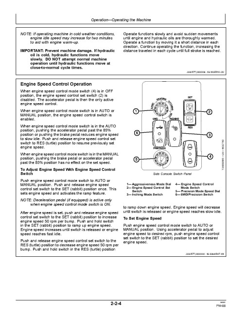 John Deere 870G, 870GP, 872G and 872GP Motor Graders (SN. from F656526) Operators Manual (OMT314826)