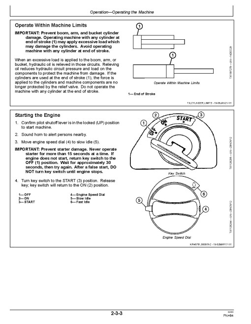 John Deere 35G Compact Excavators (PIN: from 1FF035GX_ _K270001) Operators Manual (OMT333111)