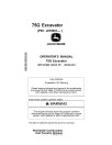 John Deere 75G Crawler Excavators (PIN: from 1FF075GX_ _J015001) Operators Manual (OMT337609)