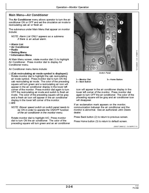 John Deere 75G Crawler Excavators (PIN: from 1FF075GX_ _J015001) Operators Manual (OMT337609)