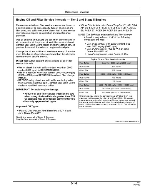 John Deere 670G, 670GP, 672G and 672GP Motor Graders (SN. from C656729, D656729) Operators Manual (OMT342547)