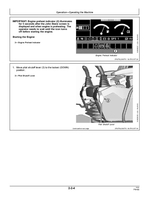 John Deere E330LC, E360 and E360LC Crawler Excavators (Gen A, SN. from C600002, D600069) Operators Manual (OMT347511X19)