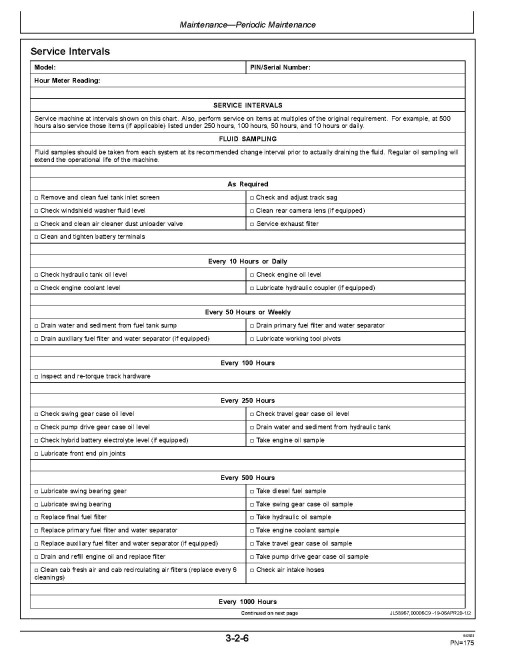 John Deere 350GLC Crawler Excavators (SN. from F809192) Operators Manual (OMT351368X19)