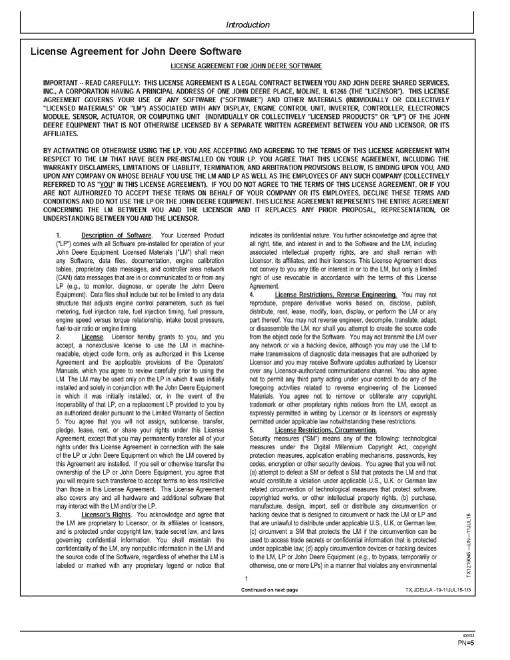 John Deere 410L (PIN: 1T0410LX_ _C273920-390995, D273920-390995) Backhoe Loaders Operators Manual (OMT357556X19)