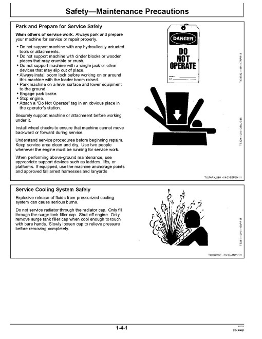 John Deere 310L EP (PIN: 1T0310EL_ _G273920-329327) Backhoe Loaders Operators Manual (OMT357606X19)
