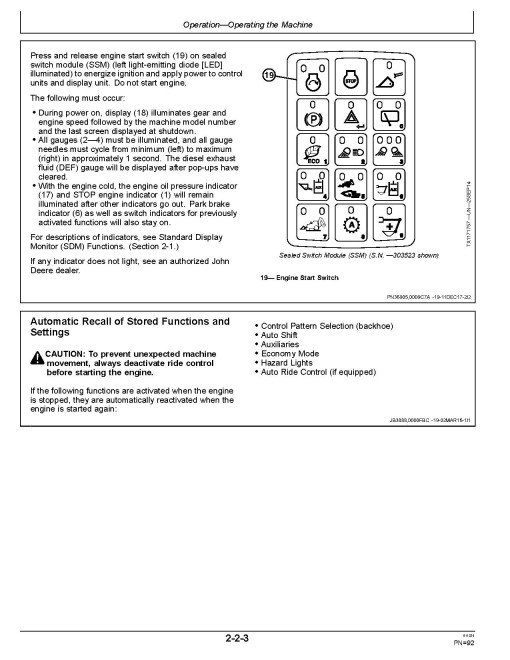 John Deere 315SL (PIN: 1T0315SL_ _F273920-390995) Backhoe Loaders Operators Manual (OMT358715X19)