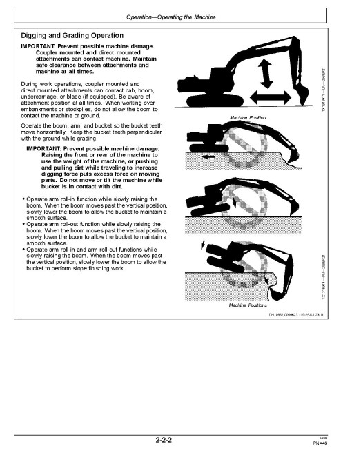 John Deere 17G Compact Excavators (PIN: from 1FF017GX_ _K225001) Operators Manual (OMT361076X19)