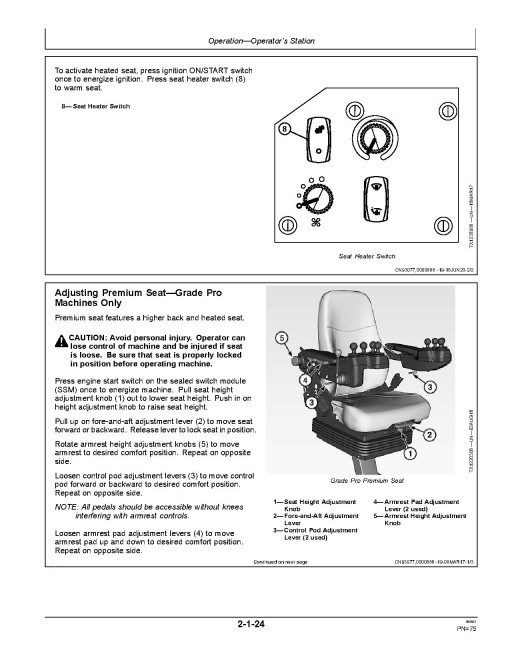 John Deere 770G, 770GP, 772G and 772GP Motor Graders (SN: C678818-680877, D678818-680877) Operators Manual (OMT363023X19)