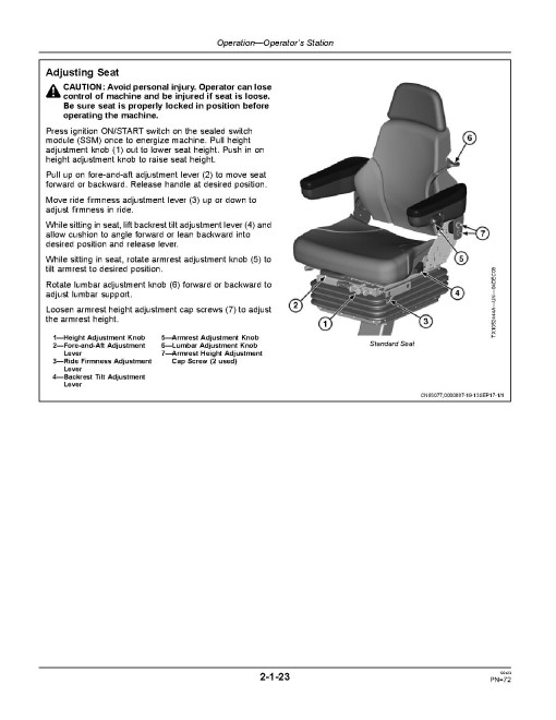 John Deere 870G, 870GP, 872G and 872GP Motor Graders (SN: C678818-680877, D678818-680877) Operators Manual (OMT363024X19)